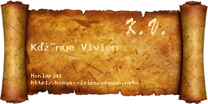 Könye Vivien névjegykártya