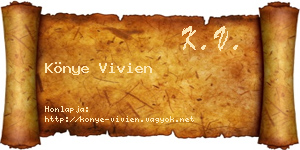 Könye Vivien névjegykártya